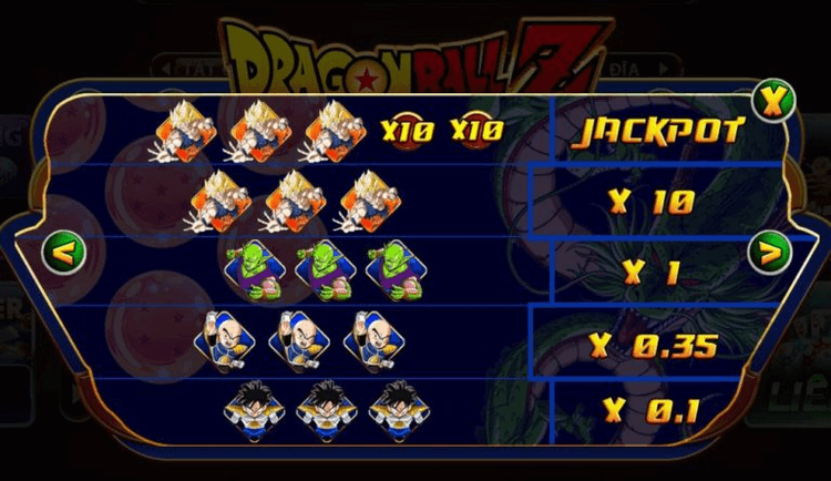 Luật chơi mini game Dragonball tại link tải Sunwin