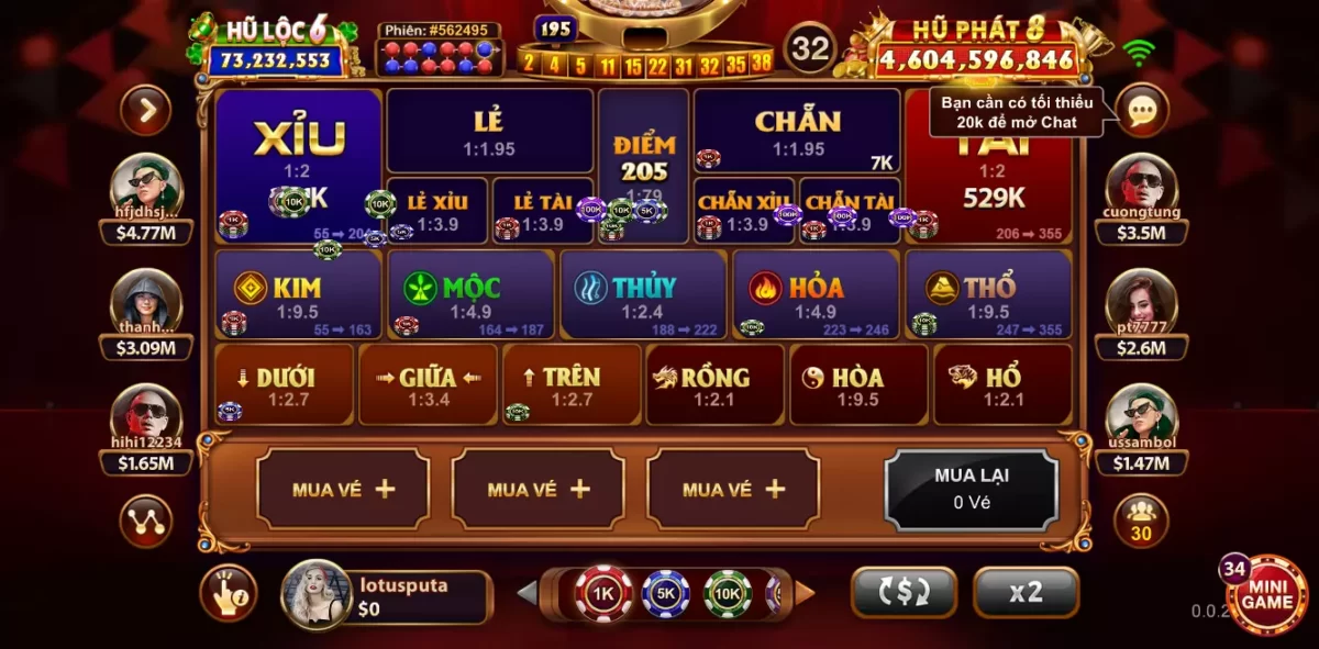 Giao diện game Keno lộc phát Sunwin hấp dẫn, sôi động